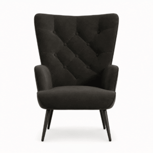 Velvet Wingback Accent Chair