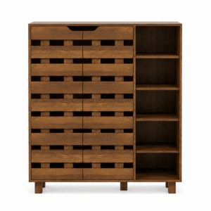 5-Tier Shoe Storage Cabinet with Open Shelves
