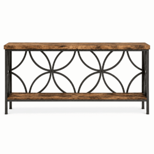 70.9" Rustic Brown Sofa Console Table