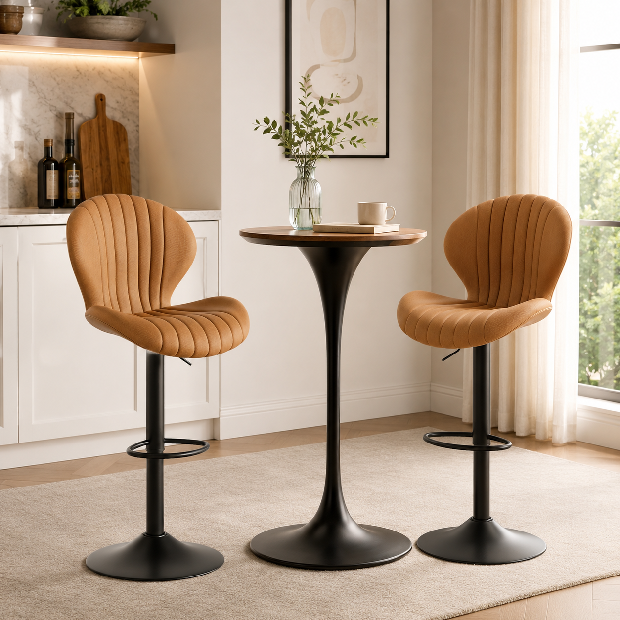 ShellBack Swivel Bar Stools - Image 5