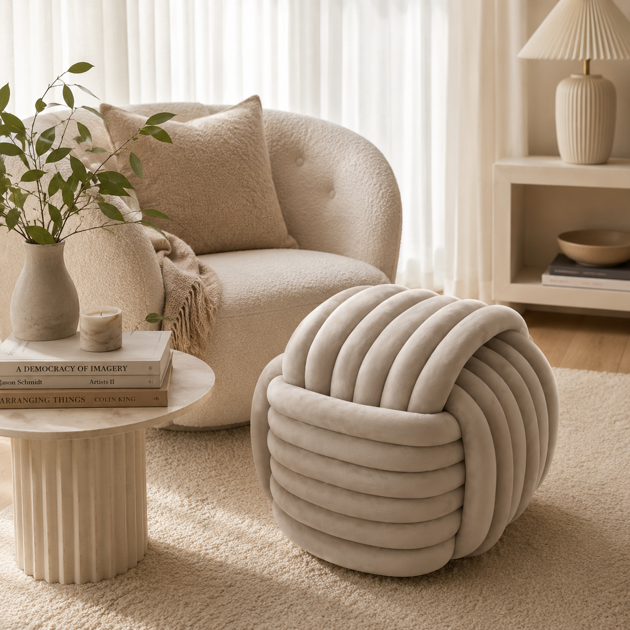Cubed Woven Footstool - Image 3