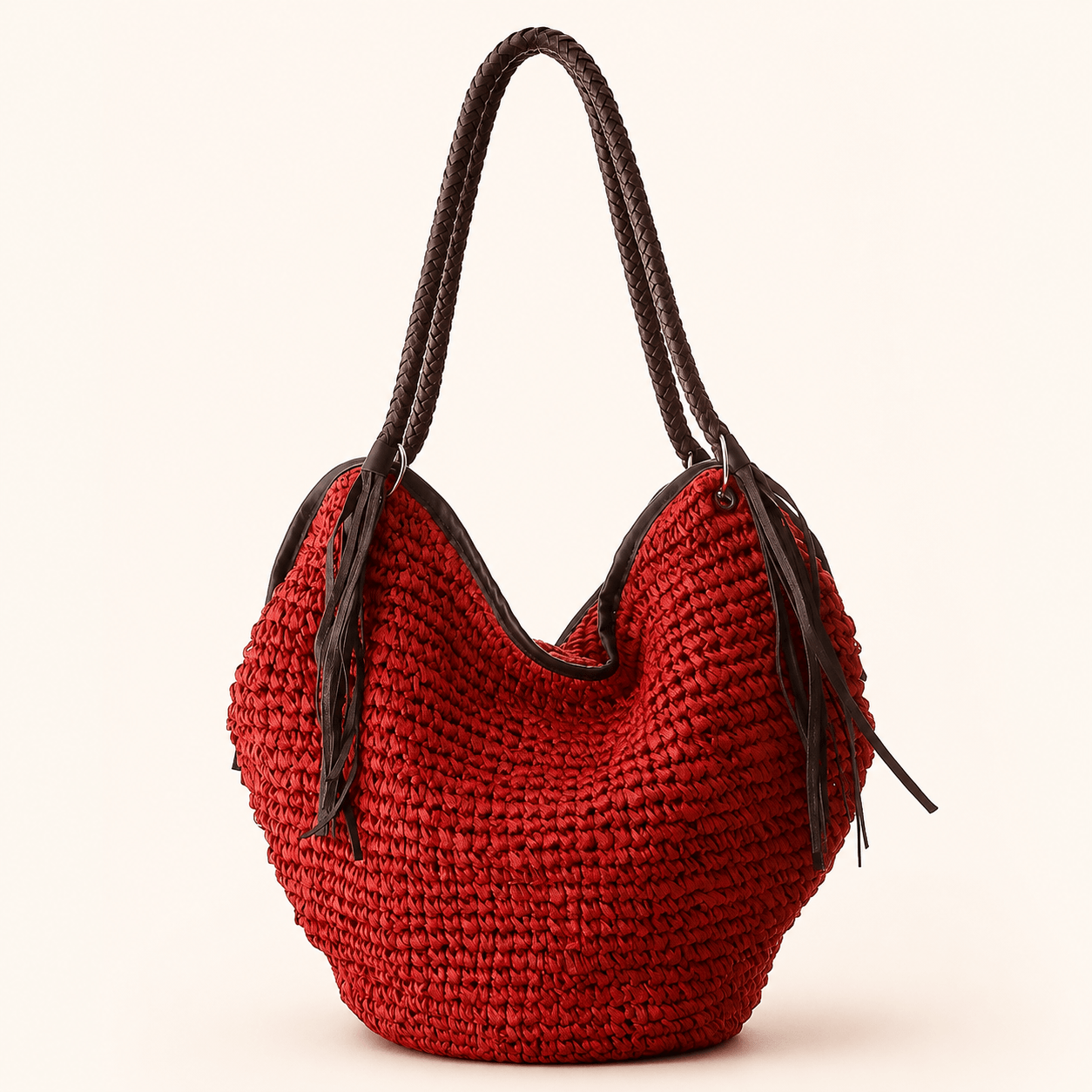 Woven Straw Shoulder Bag - Image 3