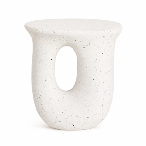 U-Shaped Concrete Accent Side Table
