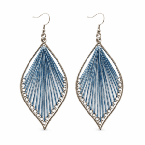 Leaf-Shaped Alloy Earrings