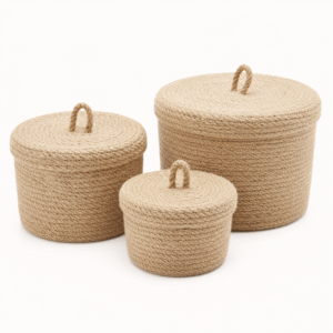 Lidded Linen Storage Basket