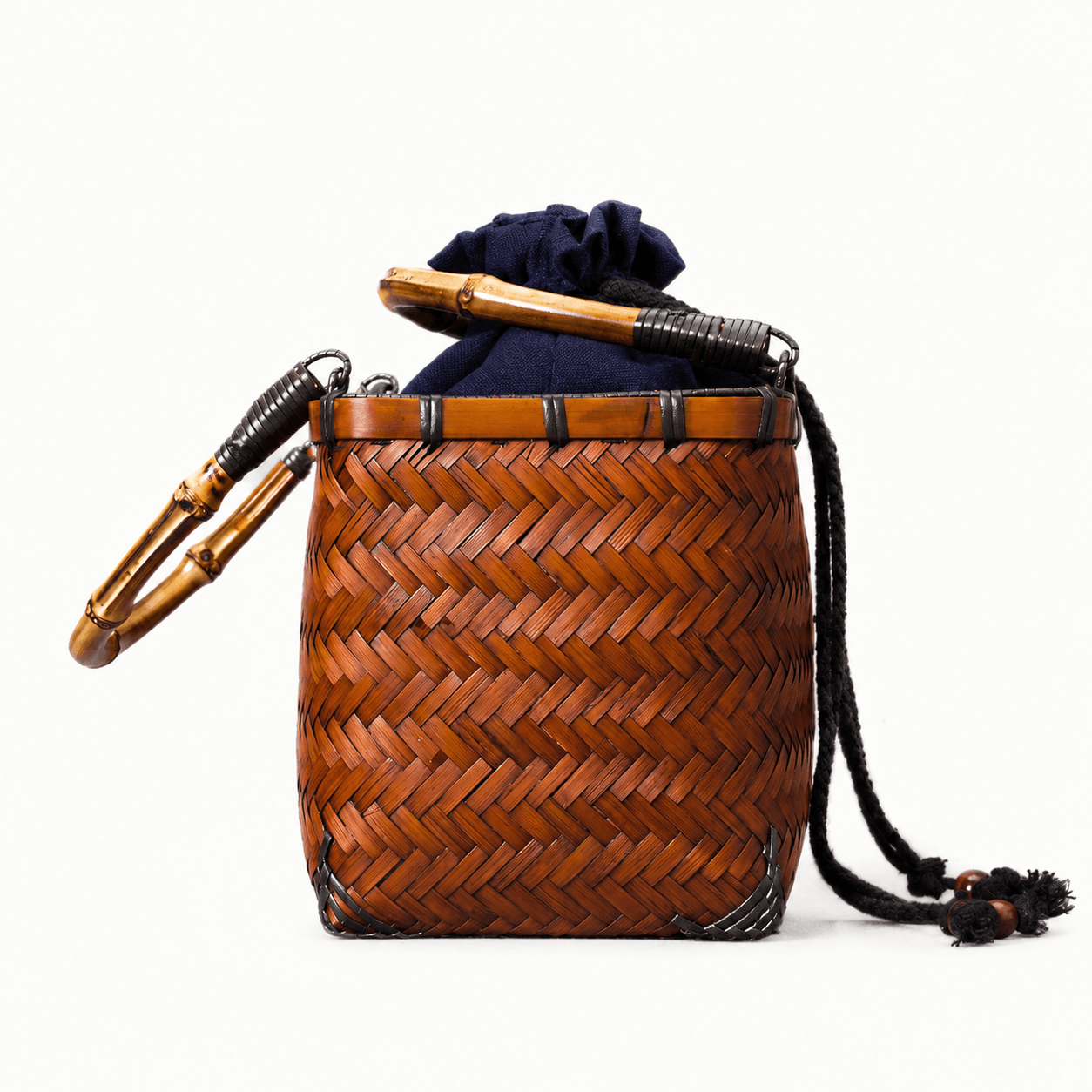 Mini Woven Bamboo Basket - Image 2