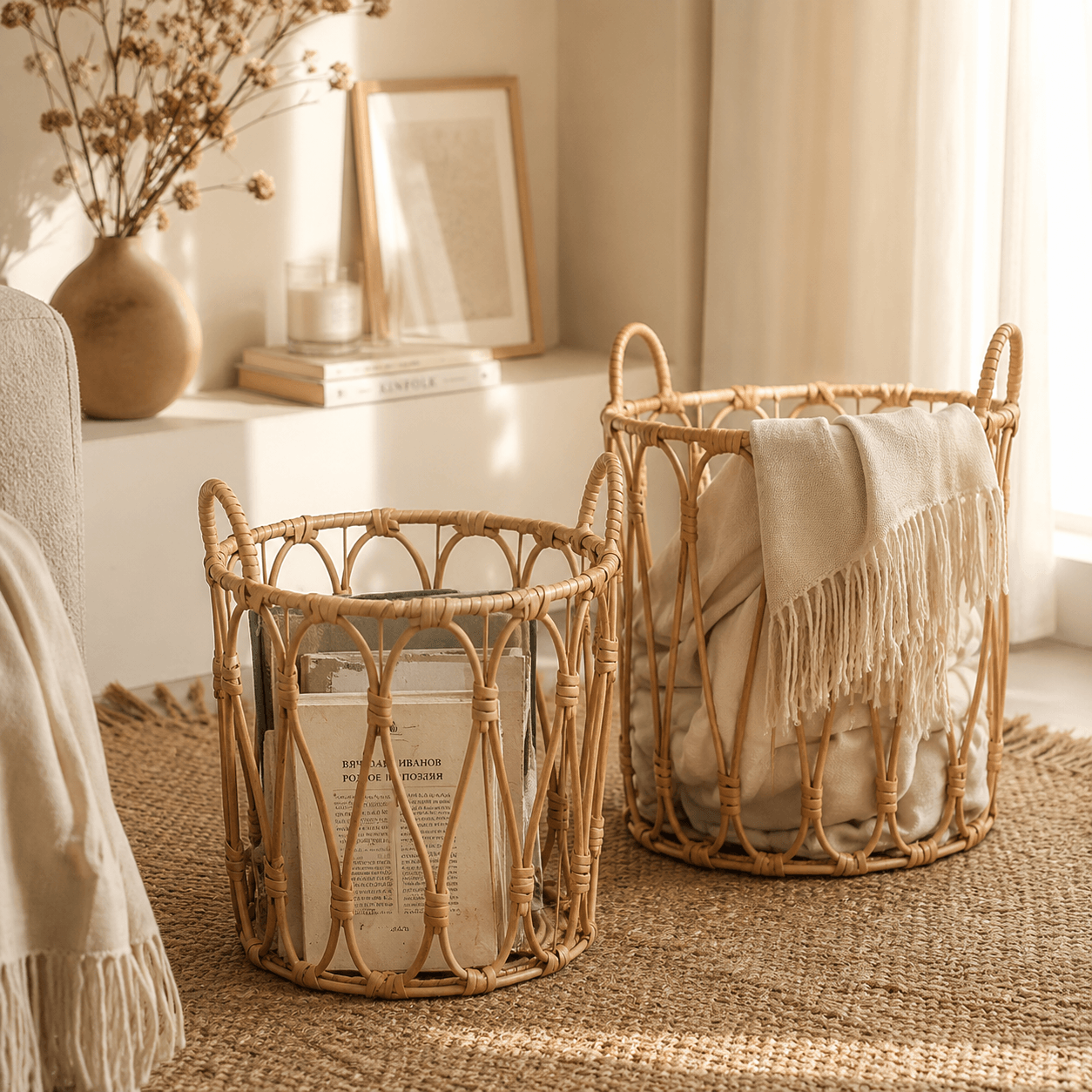 Rattan Storage Basket - Image 2
