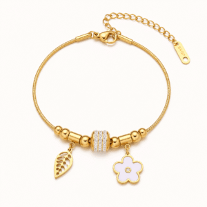 Vine Leaf Stainless Steel Bracelet