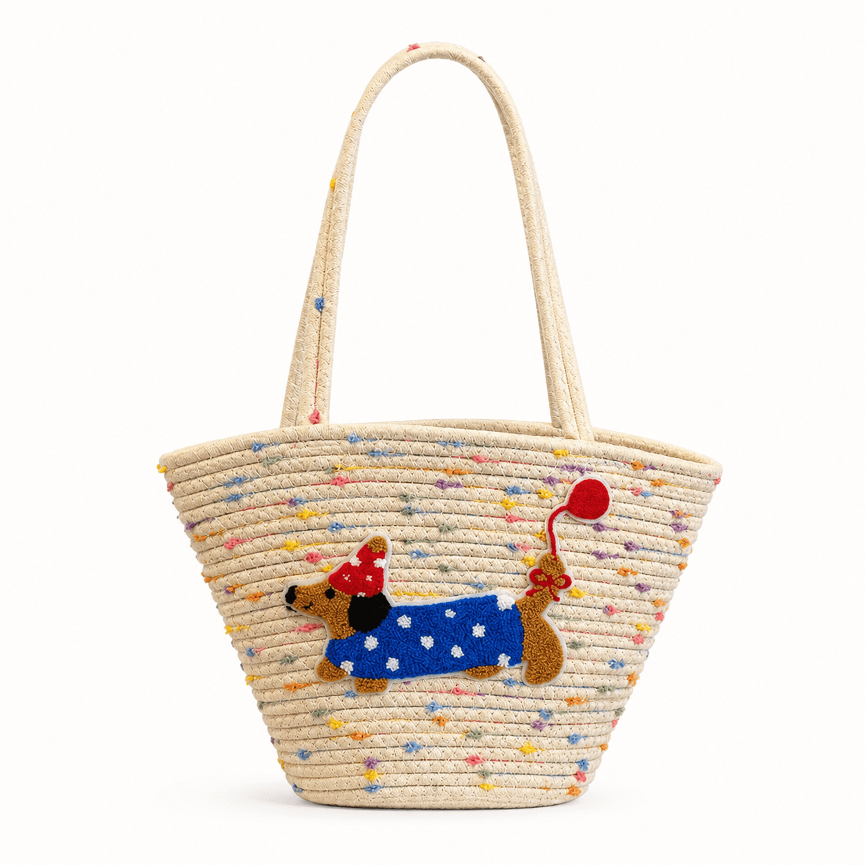 Knitted Dachshund Tote Bag