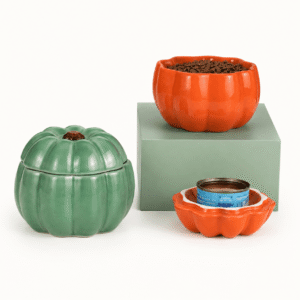 Pumpkin Ceramic Pet Bowl