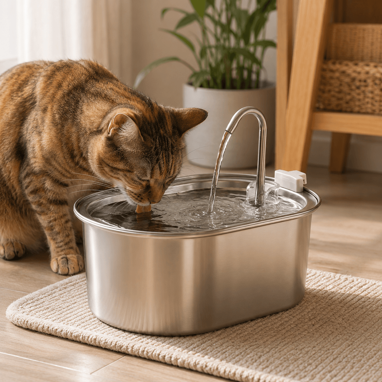 Stainless Steel Cat Water Fountain - Image 2