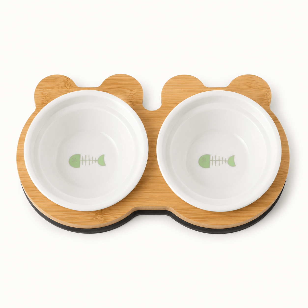 Ceramic Pet Bowls with Bamboo Stand - Image 4