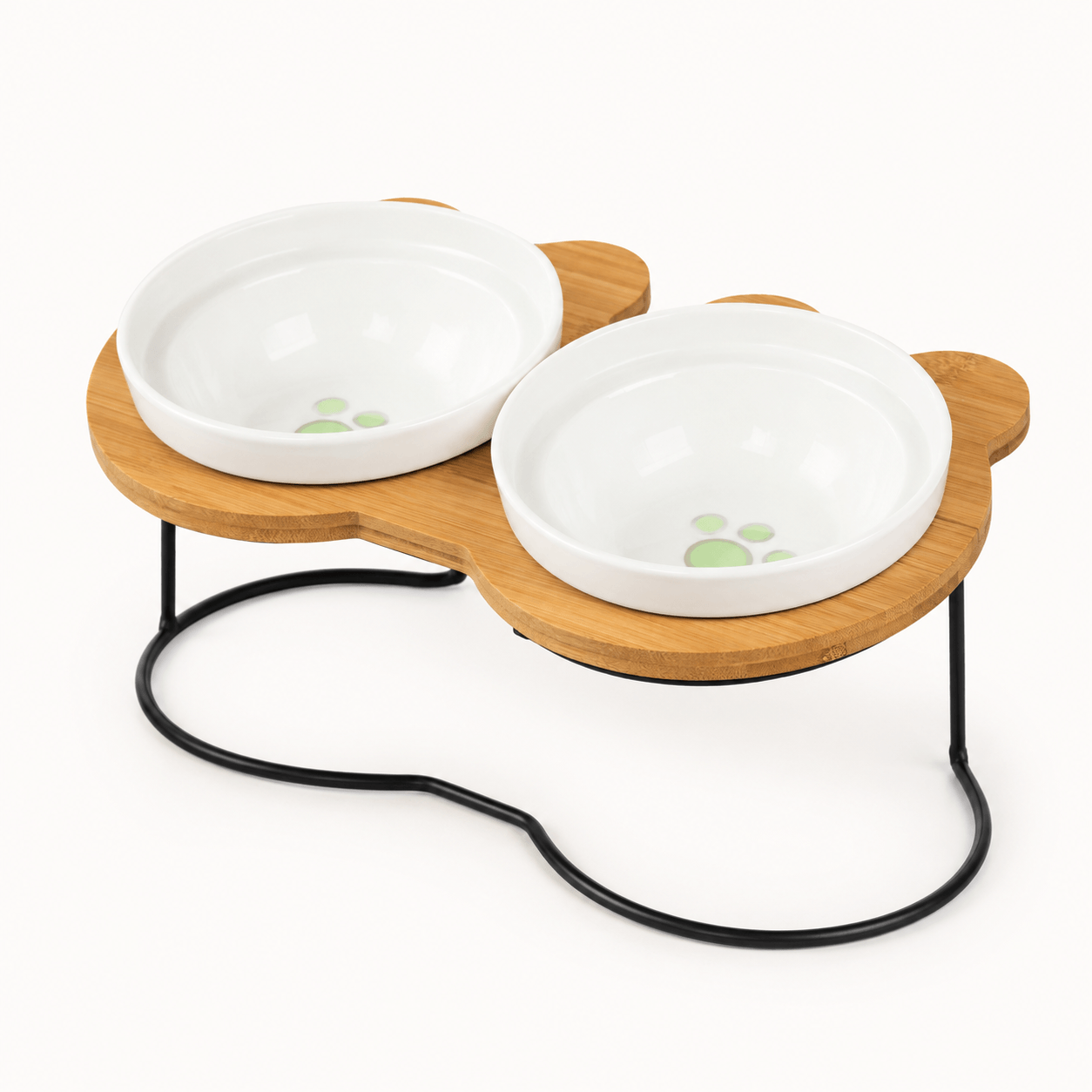 Ceramic Pet Bowls with Bamboo Stand - Image 3