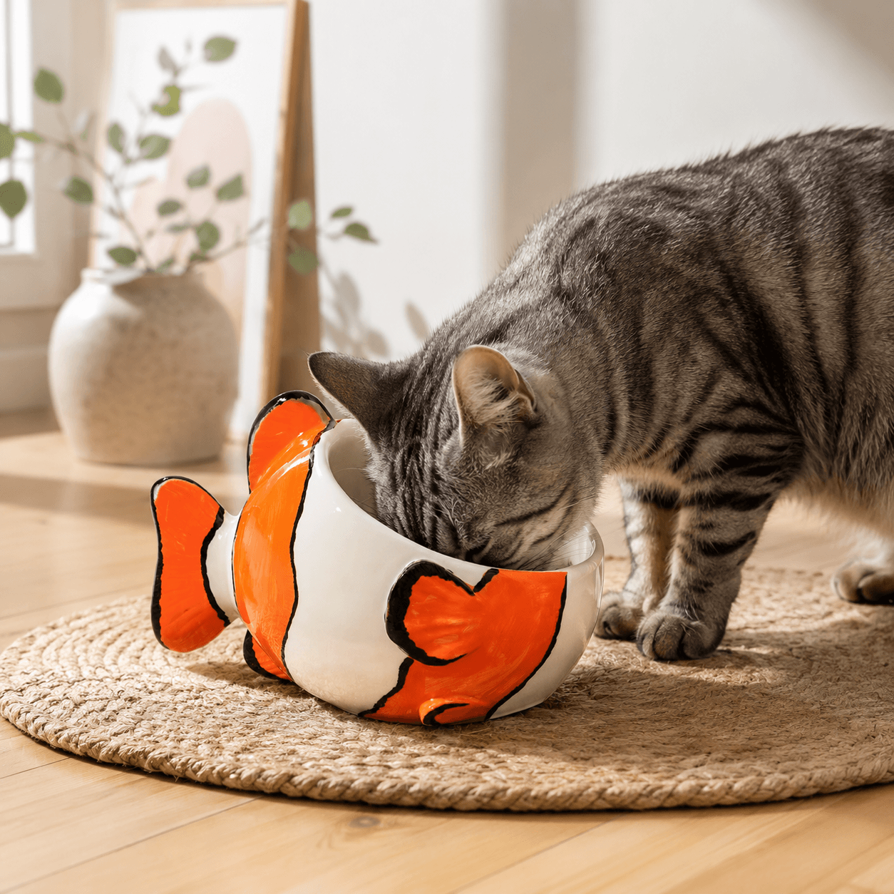 Clownfish Ceramic Cat Bowl - Image 2