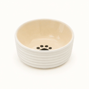 Ripple Paw Elevated Ceramic Bowl