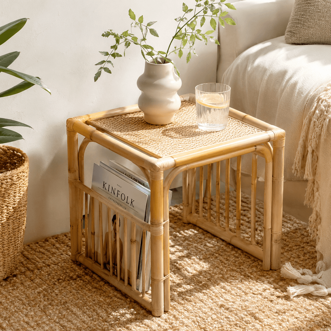 Kane Rattan Storage Side Table - Image 2