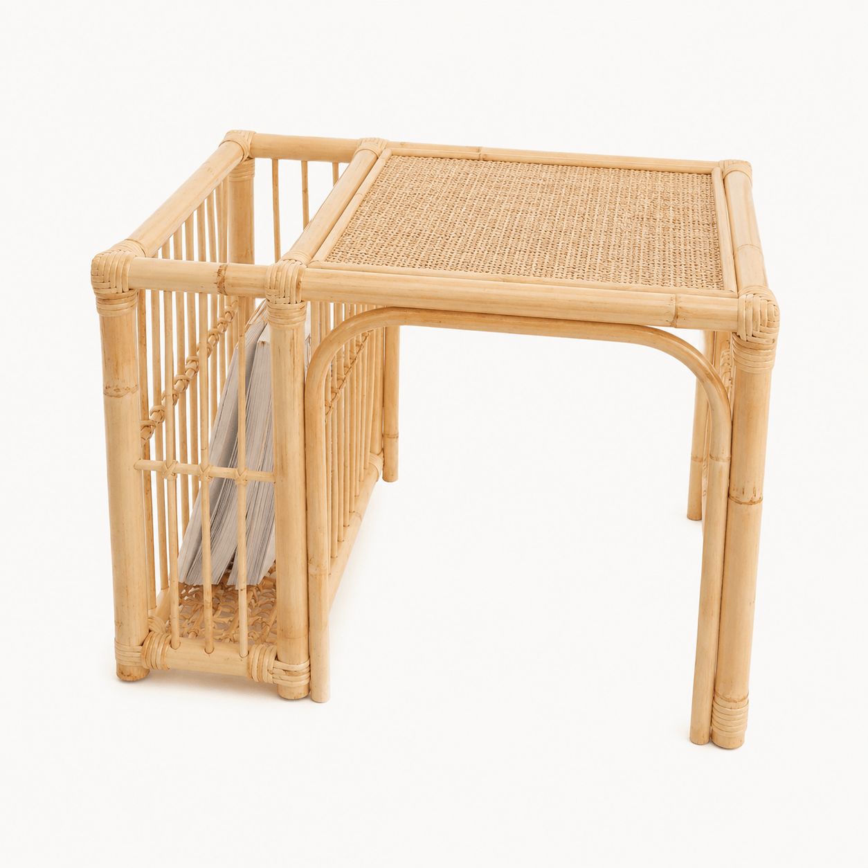 Kane Rattan Storage Side Table - Image 4