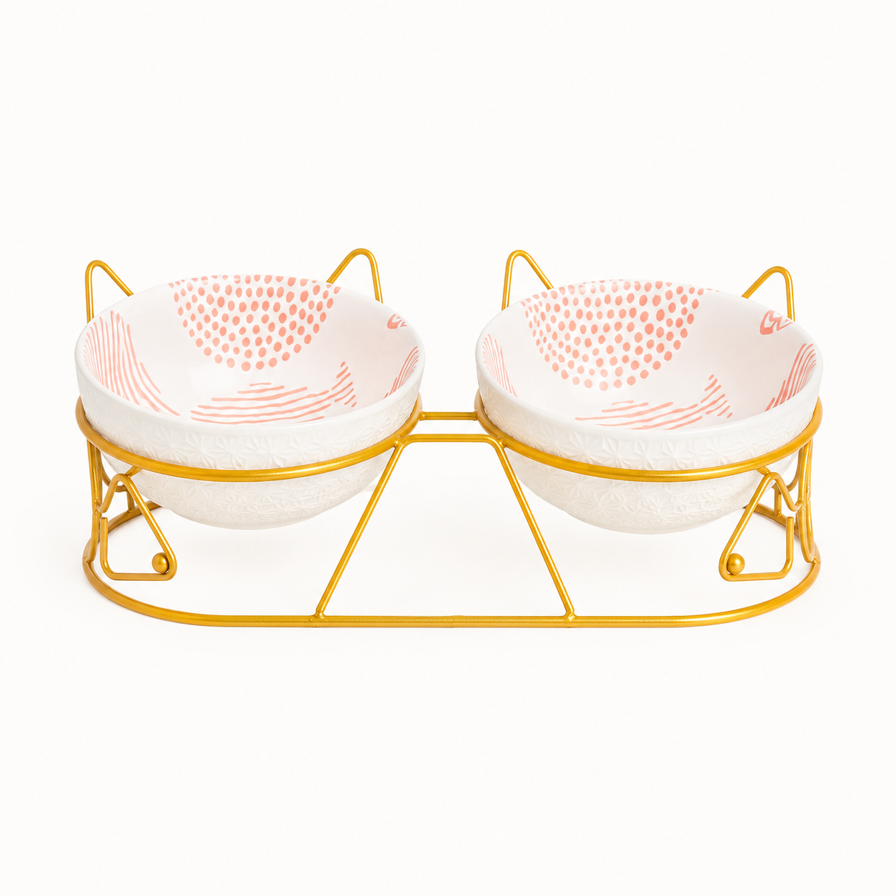 Fish & Whiskers Elevated Double Pet Bowl Set - Image 3