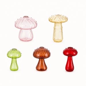 Mushroom Glass Propagation Vase Set