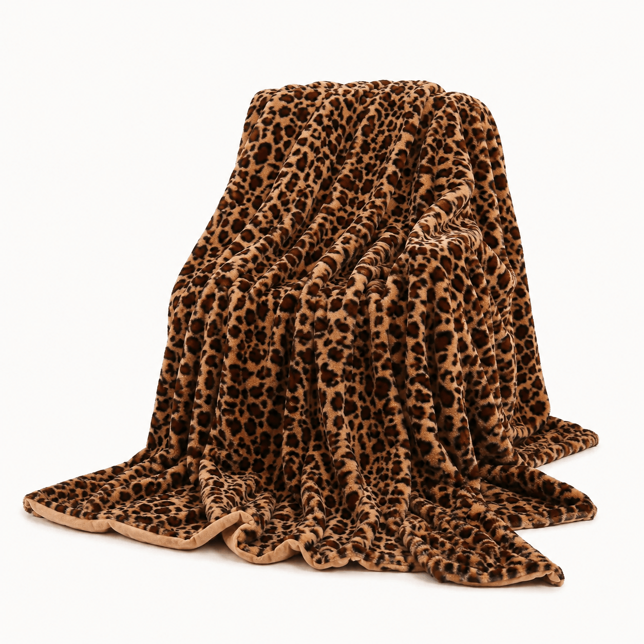 Leopard Faux Fur Throw Blanket - Image 3