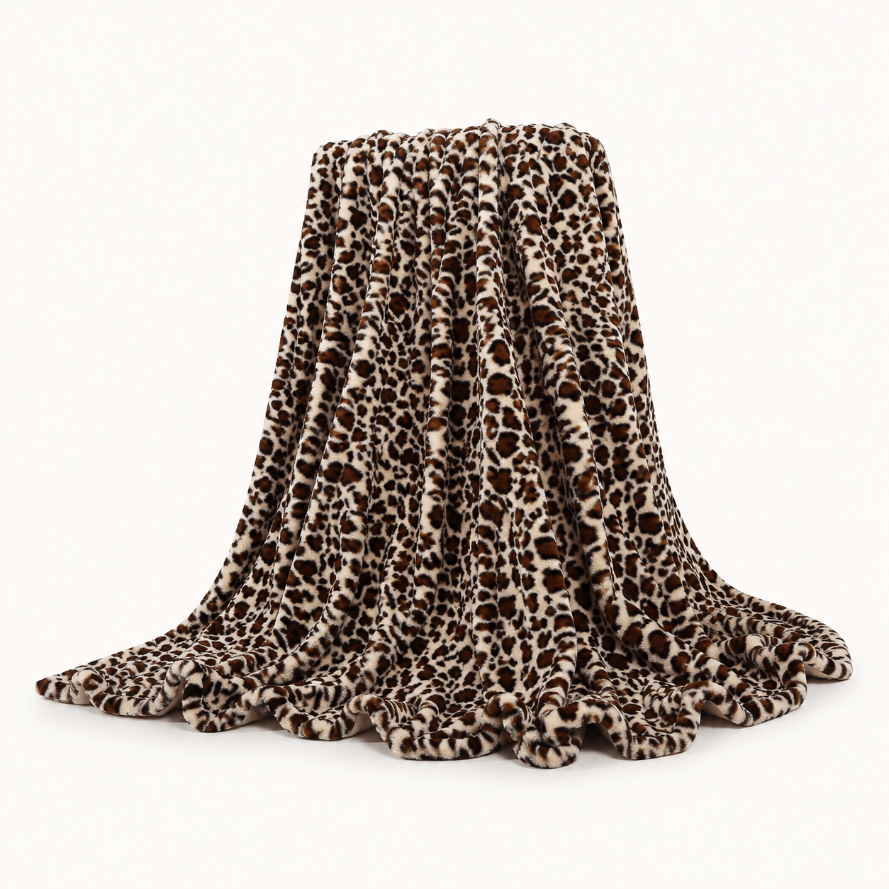 Leopard Faux Fur Throw Blanket - Image 2