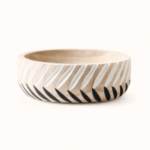 Round Wabi-Sabi Wooden Bowl