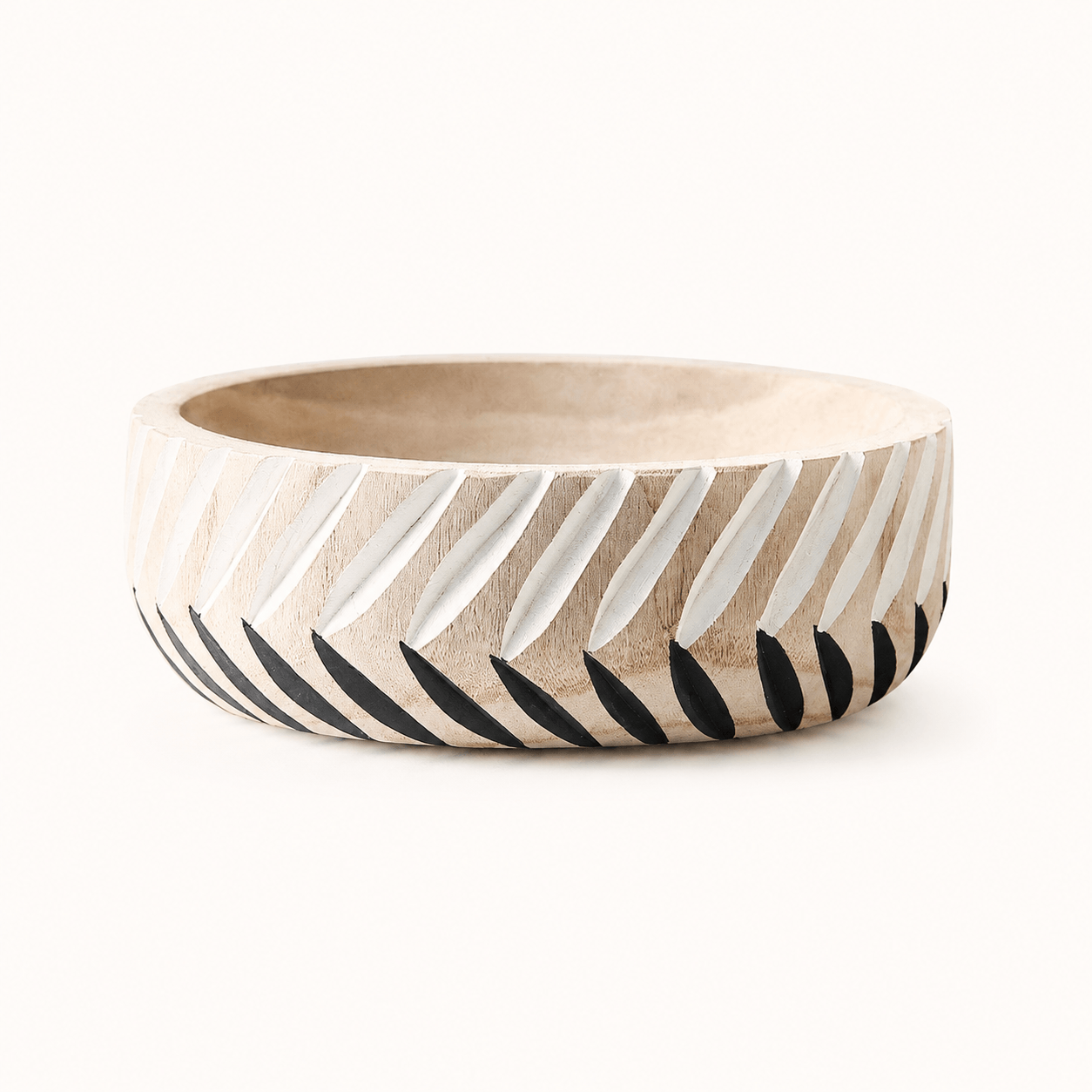 Round Wabi-Sabi Wooden Bowl
