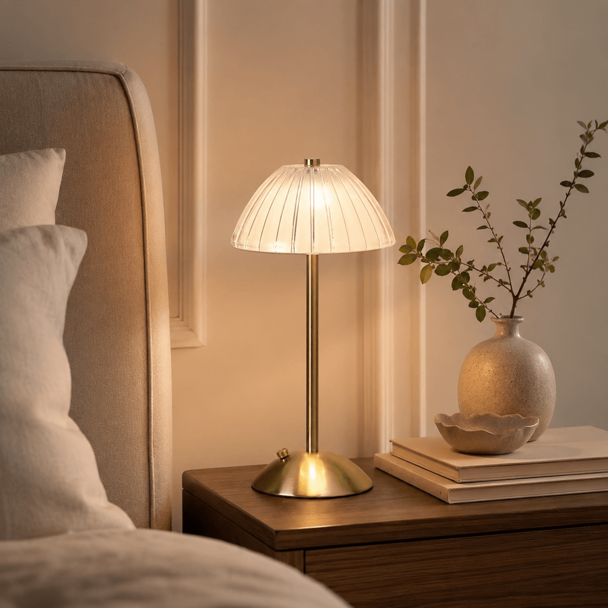 Ribbed Crystal Table Lamp - Image 2
