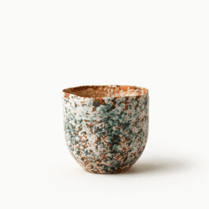 Vintage Speckled Ceramic Planter Pot
