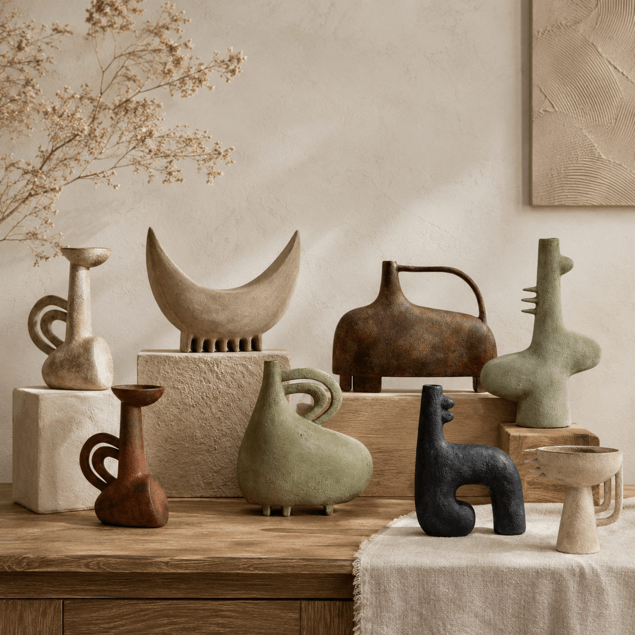 Sculptural Glazed Ceramic Vase - Image 2
