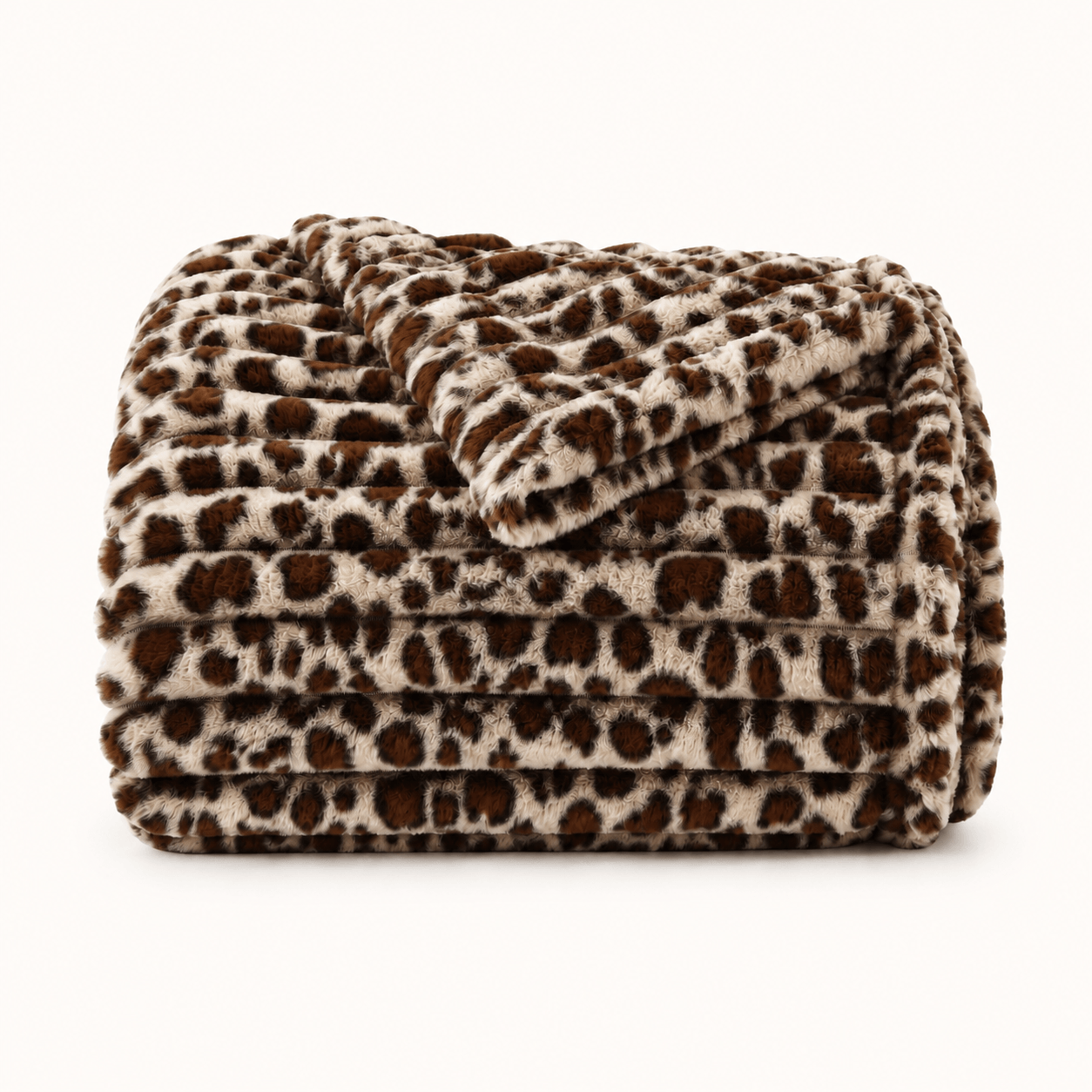 Leopard Faux Fur Throw Blanket