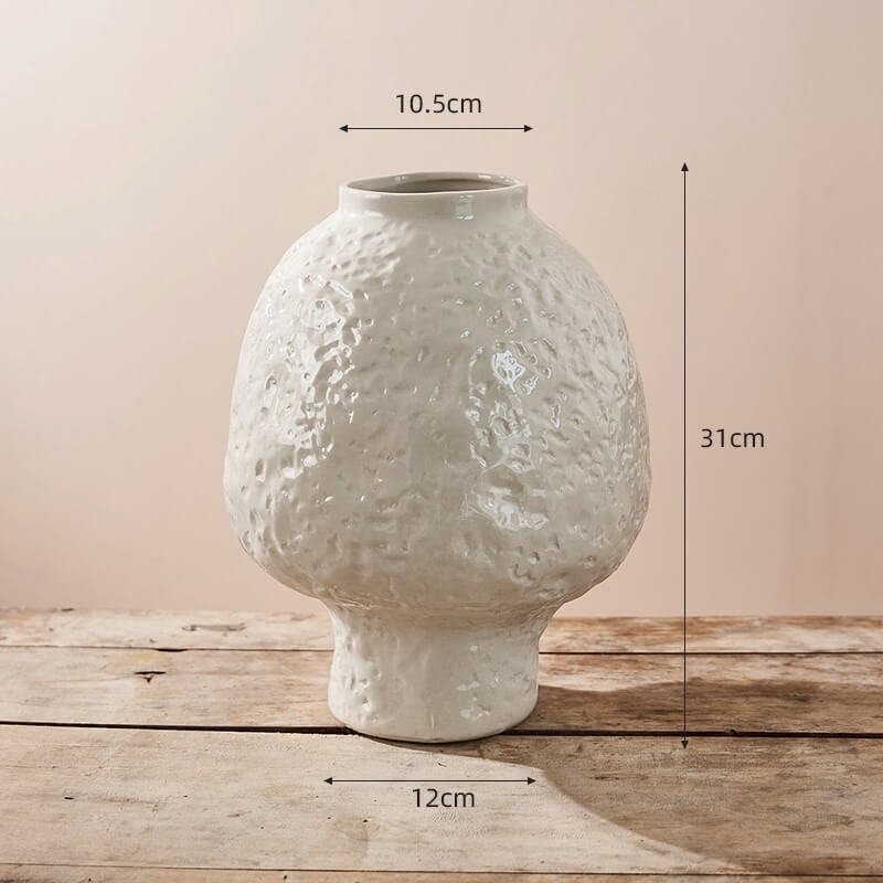 Wabi-Sabi Textured Ceramic Vase - Image 9