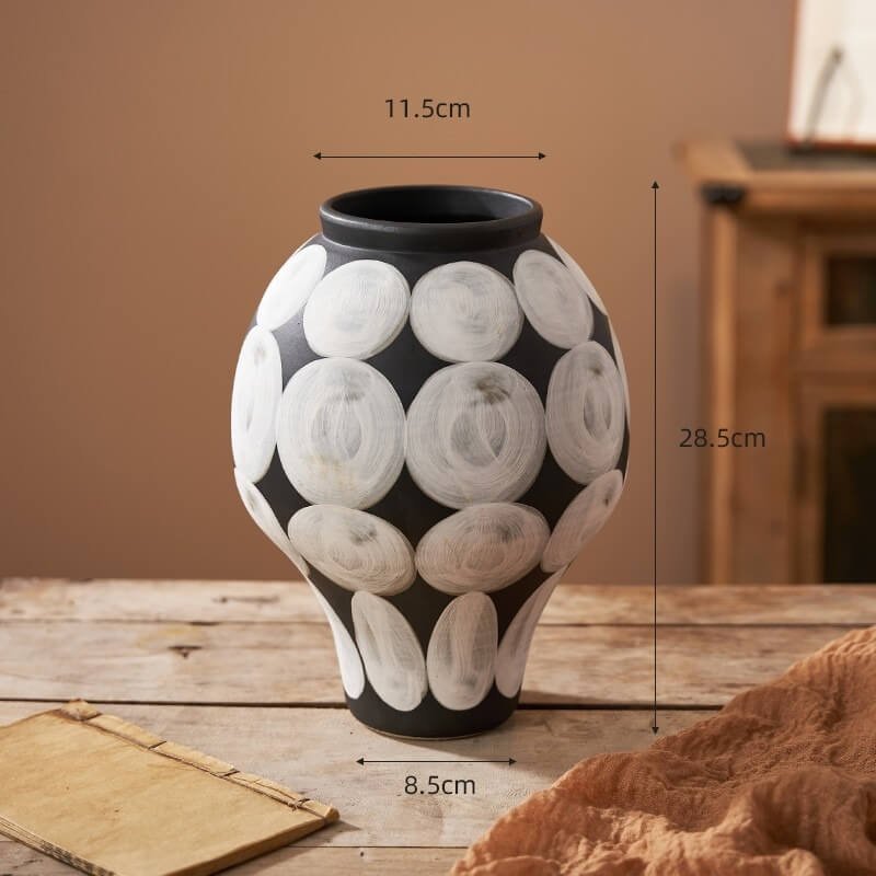 Wabi-Sabi Textured Ceramic Vase - Image 8