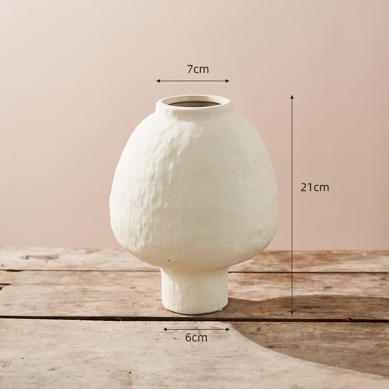 Wabi-Sabi Textured Ceramic Vase - Image 6